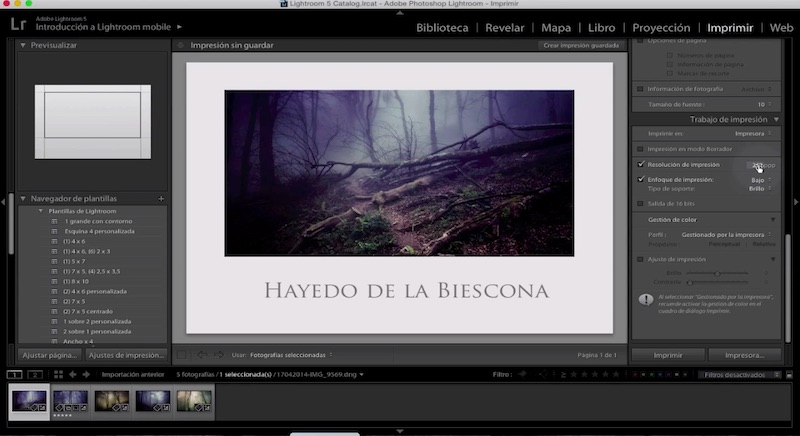 Curso de Adobe Lightroom 5 – Capítulo 60: El módulo imprimir (II)