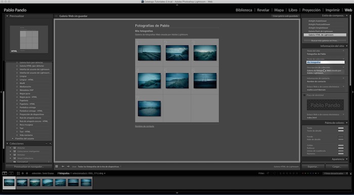 Curso de Adobe Lightroom 5 – Capítulo 63: El módulo WEB