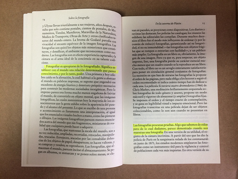 Libro «Sobre la fotografía», de Susan Sontag