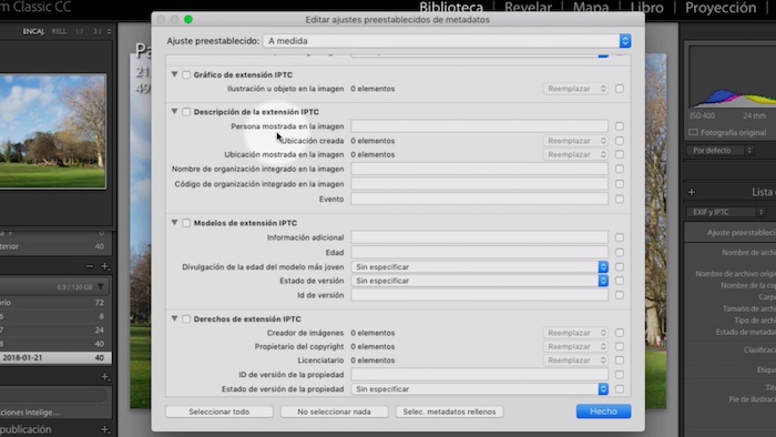 Curso de Lightroom Classic – Capítulo 5: Plantillas de metadatos IPTC