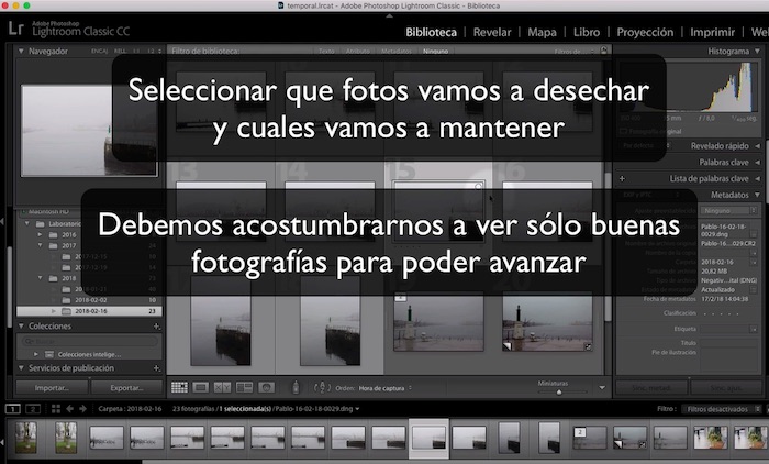 Curso de Lightroom Classic – Capítulo 7: Módulo biblioteca, seleccionando las fotografías