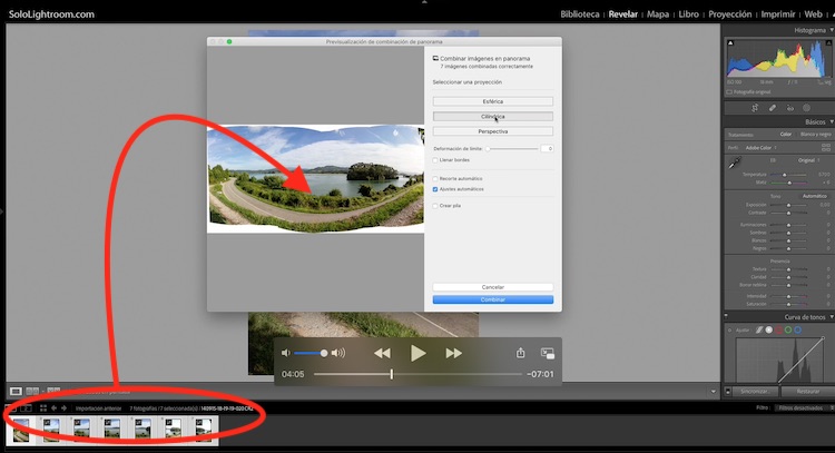 Fotografías panorámicas en Lightroom